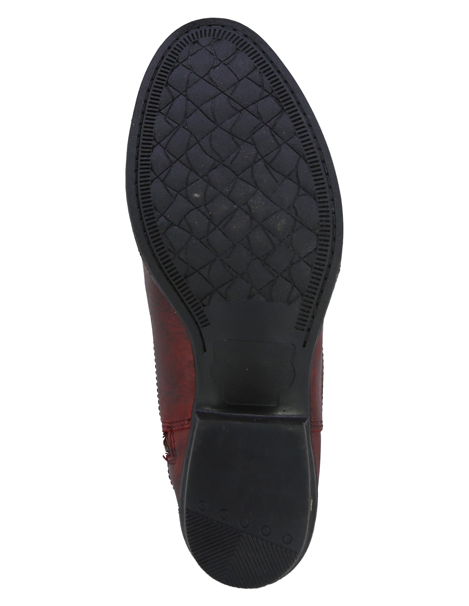Bota cowboy al tobillo Vaquera de piel para mujer 5
